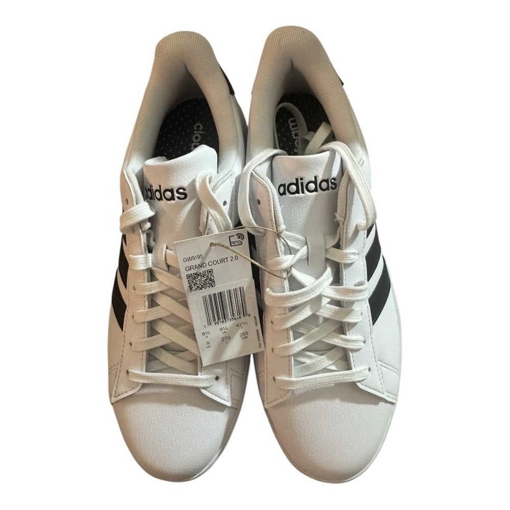 adidas Cloudfoam White and Black Sneakers - Picture 8 of 10